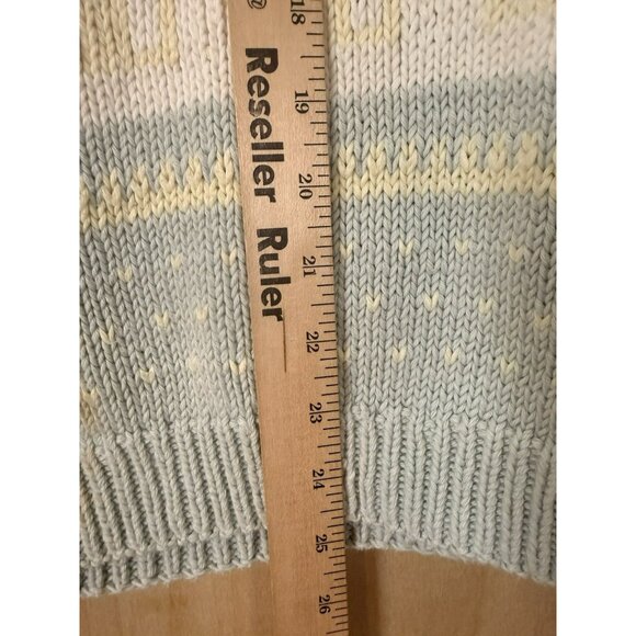 Vintage Jess Paris Cotton Sweater Sheep Cottage Core Pastel Knit Size M Peru - Picture 10 of 16